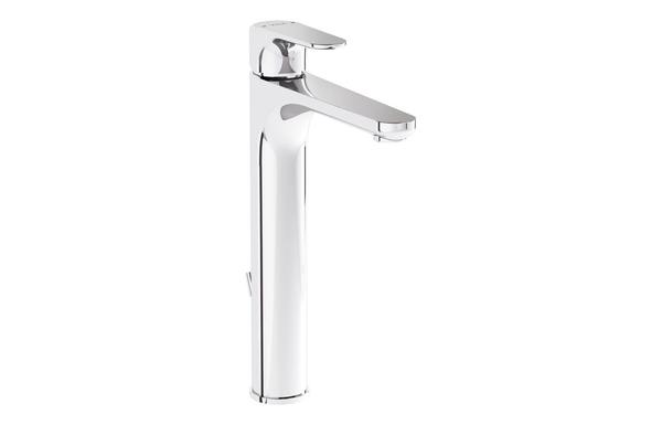 VitrA Root Round Tall Basin Mixer w/Waste Lever - Chrome